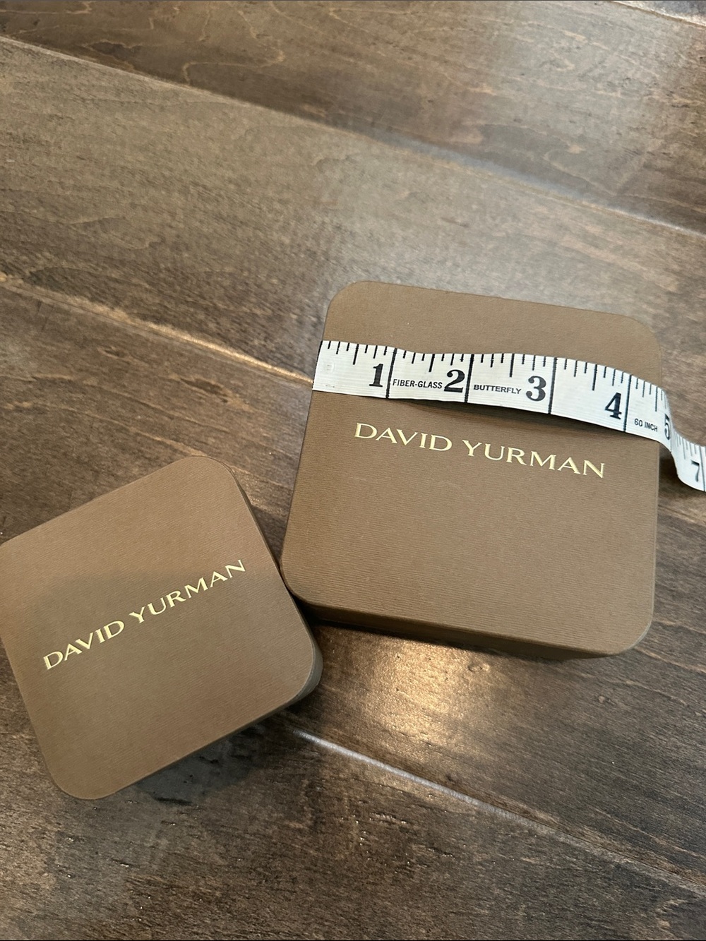 David Yurman Brown Jewelry Gift Boxes with Gold Logo